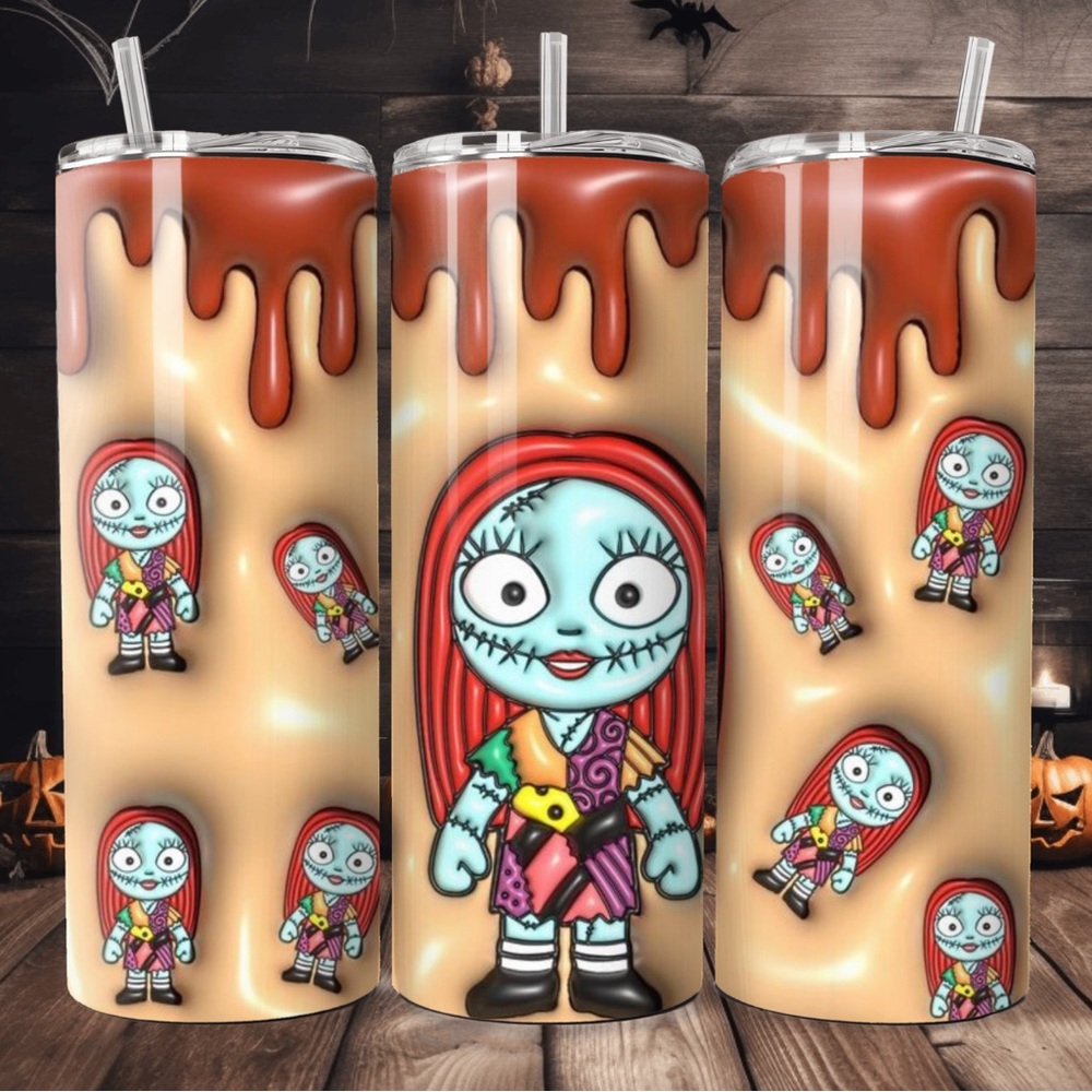 Halloween Nightmare before Christmas 3d 20oz handmade tumbler